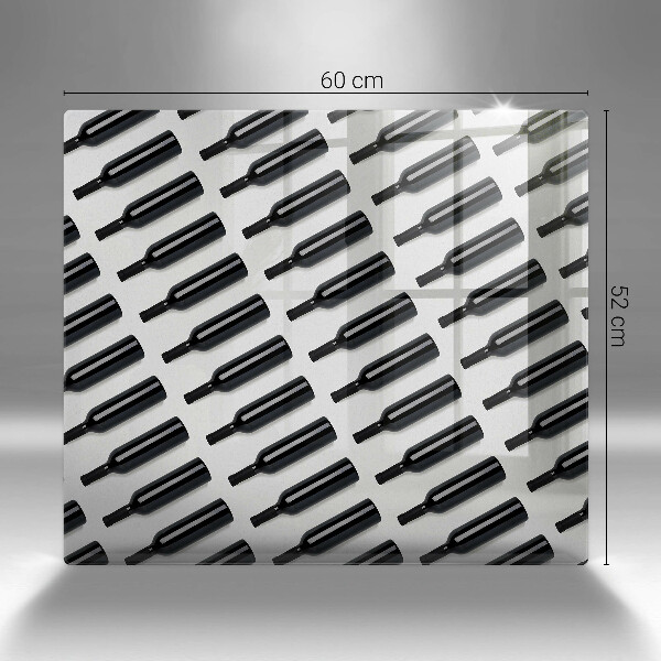 Protège plaque de cuisson Bouteilles de vin noir