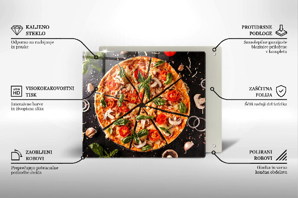 Protège plaque de cuisson Pizza aux champignons