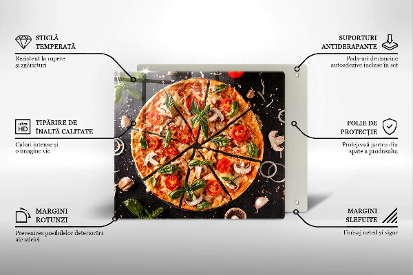 Protège plaque de cuisson Pizza aux champignons