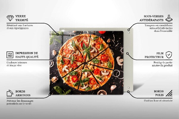 Protège plaque de cuisson Pizza aux champignons