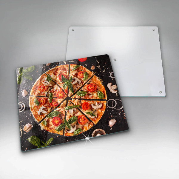 Protège plaque de cuisson Pizza aux champignons