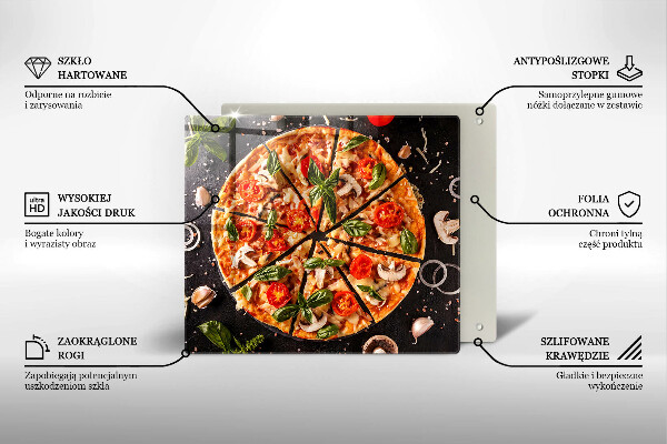 Protège plaque de cuisson Pizza aux champignons