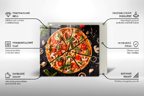 Protège plaque de cuisson Pizza aux champignons