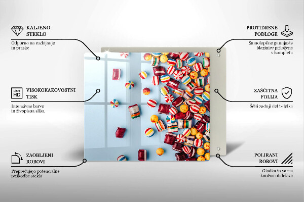 Protège plaque de cuisson Bonbons colorés