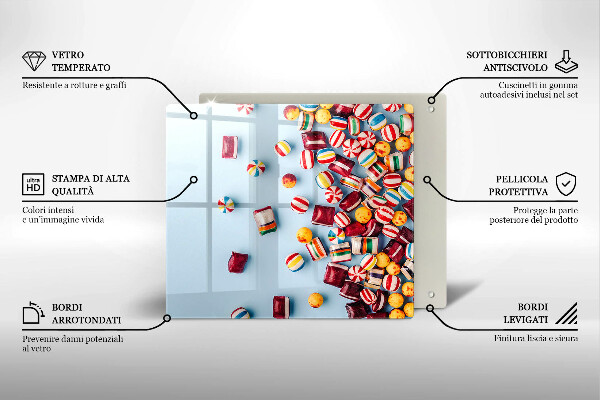 Protège plaque de cuisson Bonbons colorés