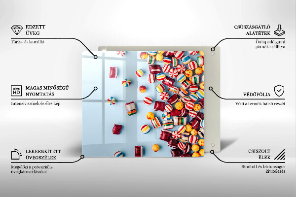 Protège plaque de cuisson Bonbons colorés