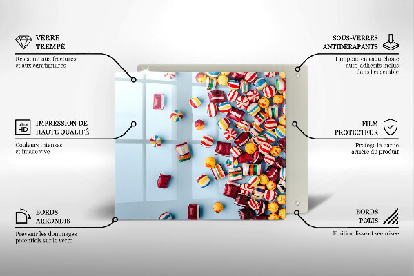 Protège plaque de cuisson Bonbons colorés