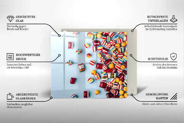 Protège plaque de cuisson Bonbons colorés