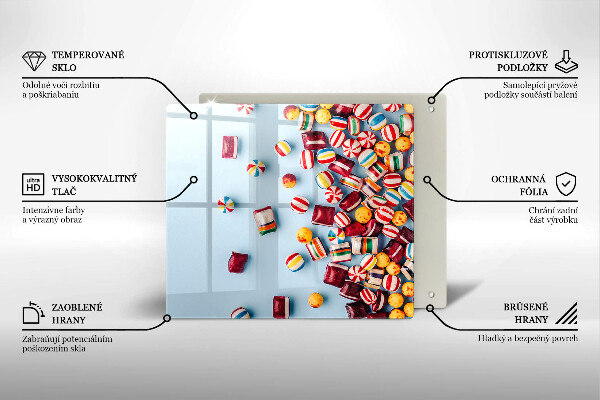 Protège plaque de cuisson Bonbons colorés