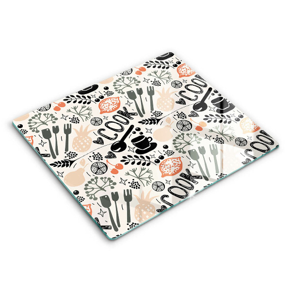 Protège plaque de cuisson Motif de cuisine de dessin animé