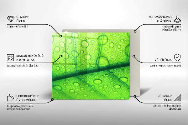 Protège plaque de cuisson Gros plan d'une feuille
