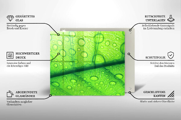 Protège plaque de cuisson Gros plan d'une feuille