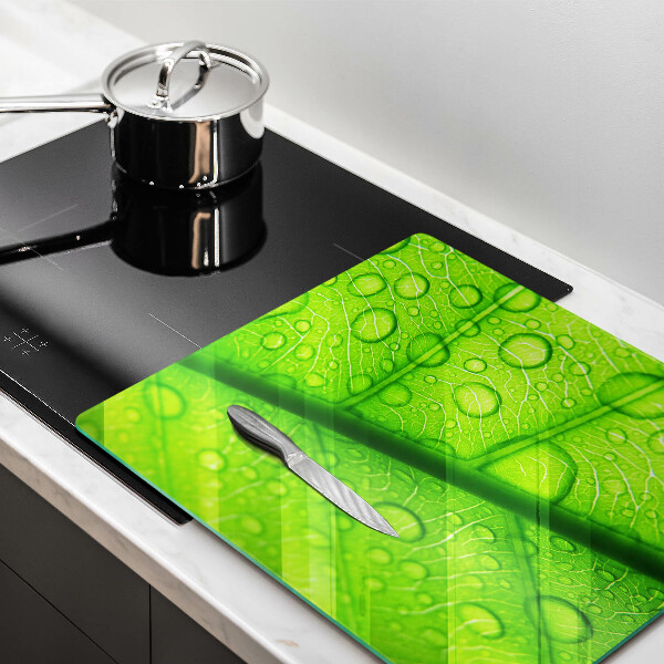 Protège plaque de cuisson Gros plan d'une feuille