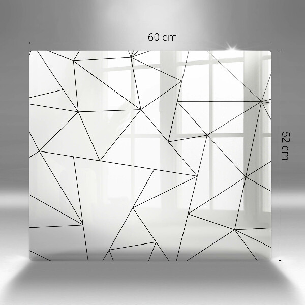 Protège plaque de cuisson Triangles blancs