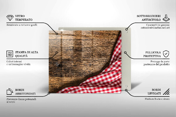 Protège plaque de cuisson Table en bois