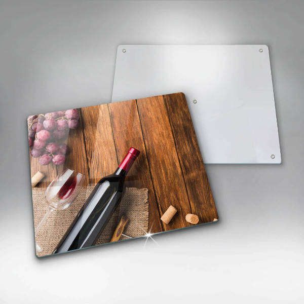 Protège plaque de cuisson Une bouteille de vin rouge