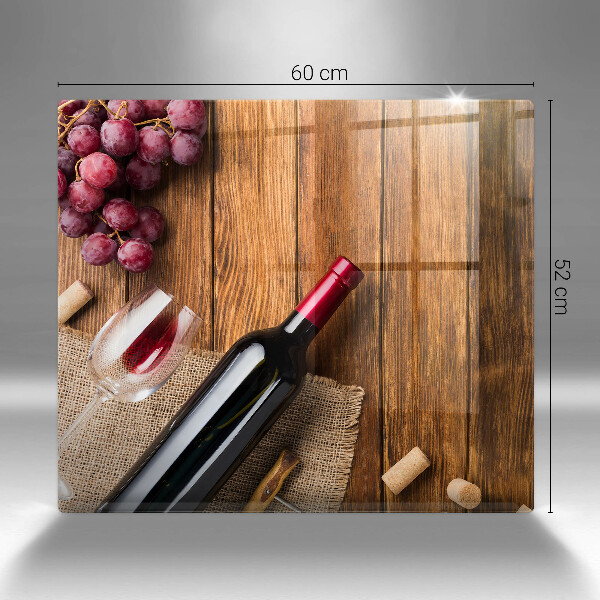 Protège plaque de cuisson Une bouteille de vin rouge