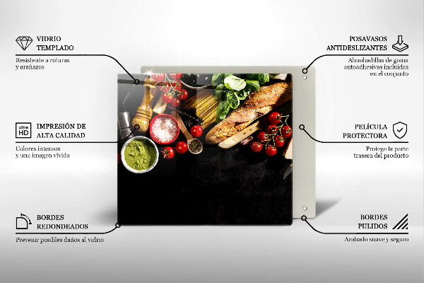 Protège plaque de cuisson Ingrédients et épices italiens