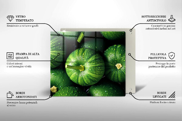 Protège plaque de cuisson Citrouilles vertes