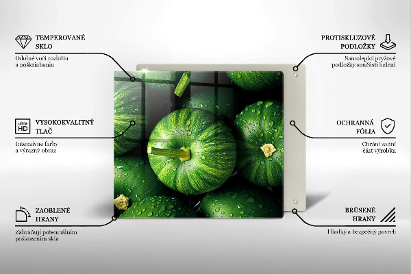 Protège plaque de cuisson Citrouilles vertes