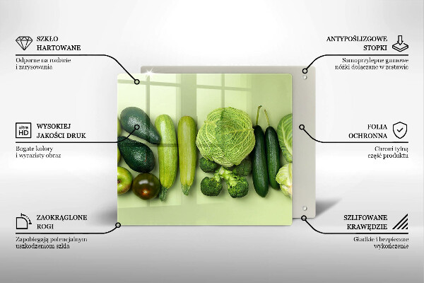 Protège plaque de cuisson Fruits et légumes verts