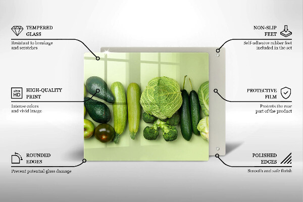 Protège plaque de cuisson Fruits et légumes verts