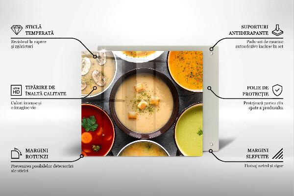 Protège plaque de cuisson Des soupes colorées