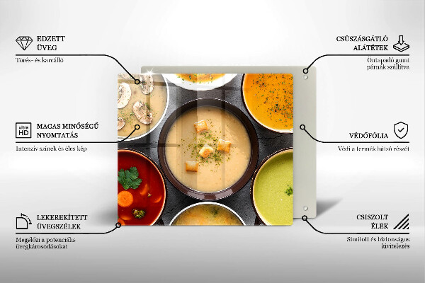 Protège plaque de cuisson Des soupes colorées