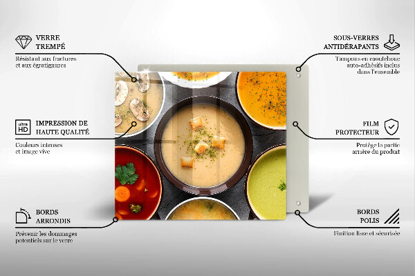 Protège plaque de cuisson Des soupes colorées