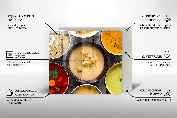Protège plaque de cuisson Des soupes colorées