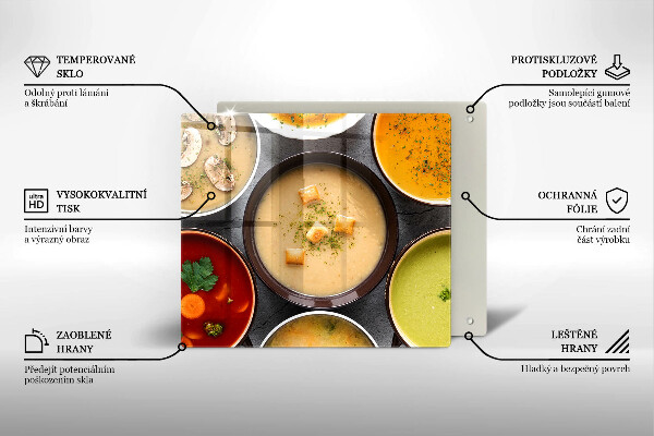 Protège plaque de cuisson Des soupes colorées