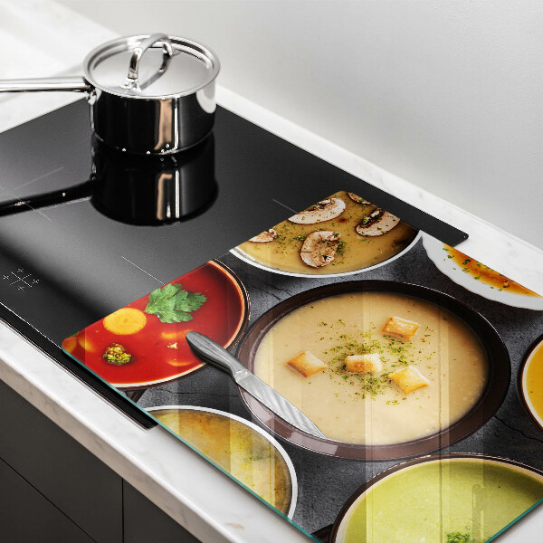 Protège plaque de cuisson Des soupes colorées