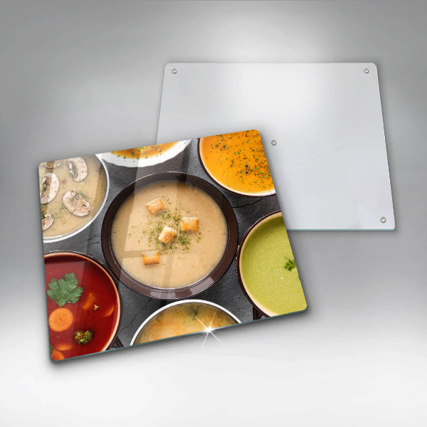 Protège plaque de cuisson Des soupes colorées