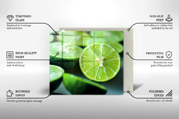 Protection plaque induction Agrumes citron vert