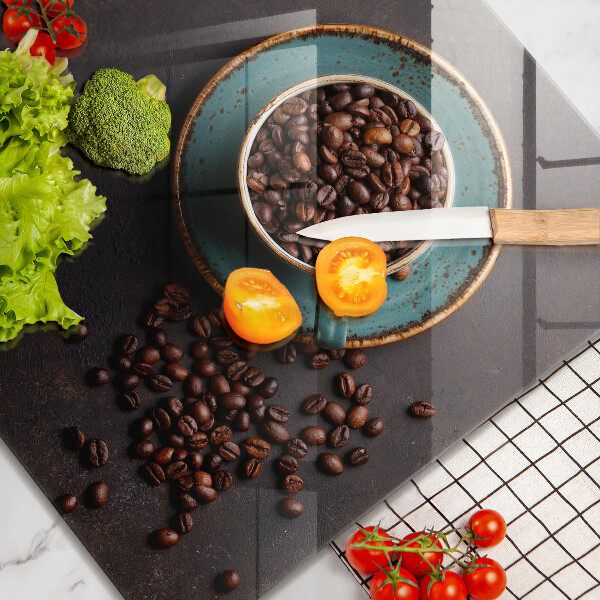 Protection plaque induction Une tasse de grains de café