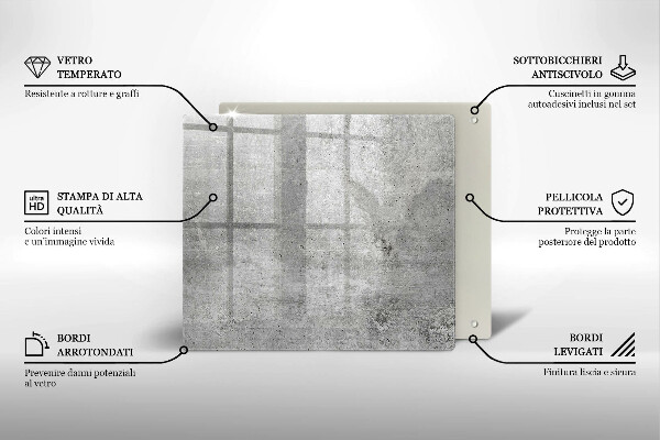 Protection plaque induction Texture béton