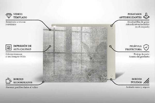 Protection plaque induction Texture béton