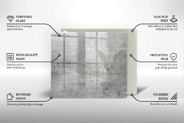 Protection plaque induction Texture béton