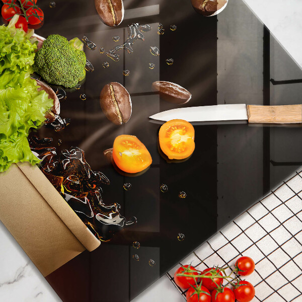 Protège plaque de cuisson Grains de café chauds