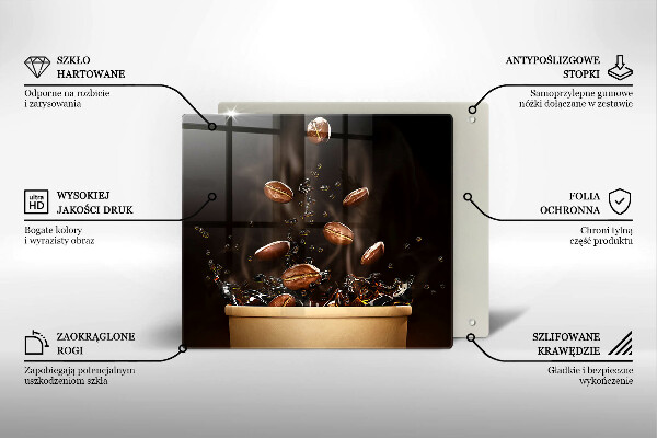 Protège plaque de cuisson Grains de café chauds