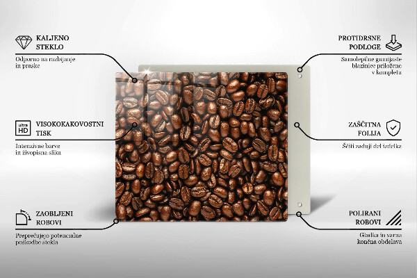 Protège plaque de cuisson Grains de café