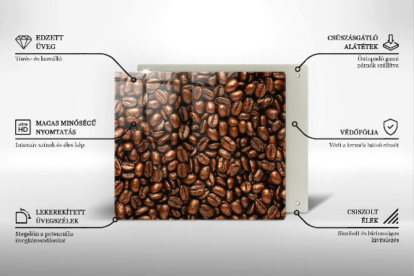 Protège plaque de cuisson Grains de café