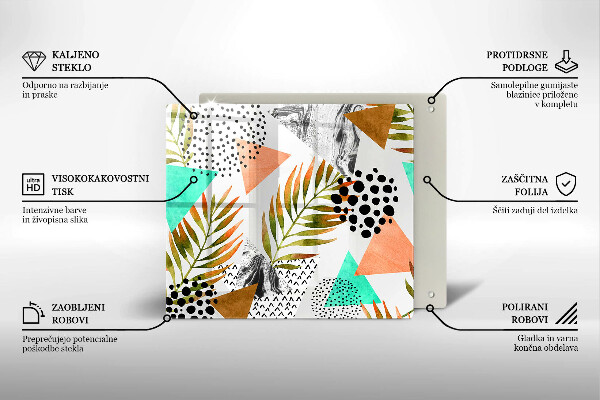 Protection plaque induction Modèle de feuilles de bohème