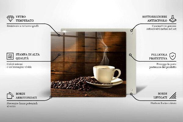 Protection plaque induction Tasse à café en bois