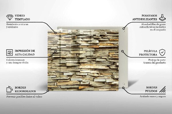 Protection plaque induction Pierres décoratives