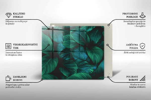 Protection plaque induction Feuilles de la jungle