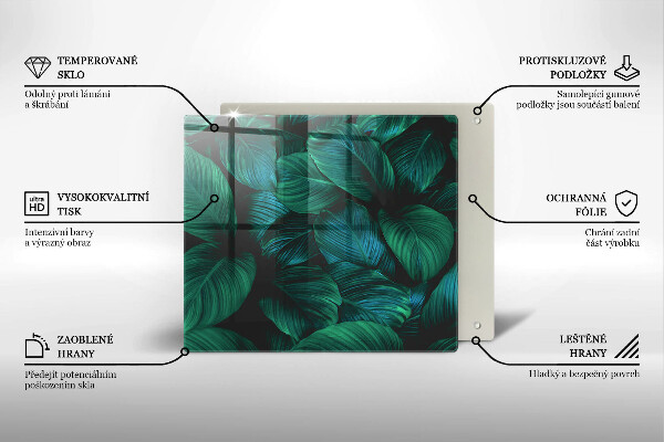 Protection plaque induction Feuilles de la jungle