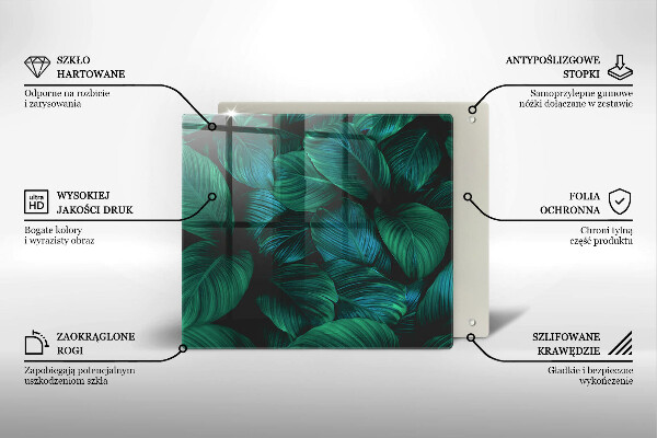 Protection plaque induction Feuilles de la jungle