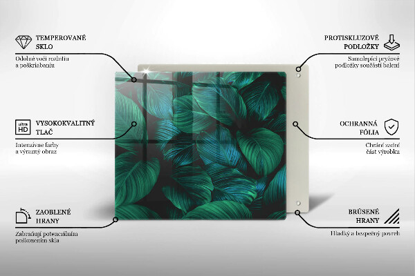 Protection plaque induction Feuilles de la jungle