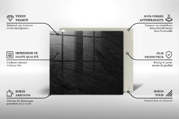 Protection plaque induction Texture de pierre